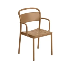 Chaise Accoudoirs Linear Steel Burnt Orange