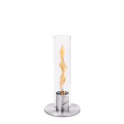 Cheminee / Feu De Table Spin 90 - O 19 X 40,5 Cm - Argent
