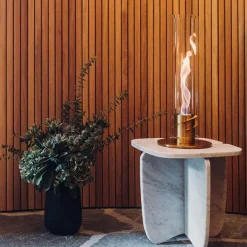 Cheminee / Feu De Table Spin 120 - O 23 X 54 Cm - Or