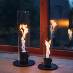 Cheminee / Feu De Table Spin 90 - O 19 X 40,5 Cm - Noir