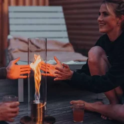 Cheminee / Feu De Table Spin 90 - O 19 X 40,5 Cm - Or