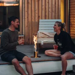 Cheminee / Feu De Table Spin 120 - O 23 X 54 Cm - Or