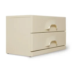 Commode 2 Tiroirs - 60 X 35 X 35,2 Cm - Creme