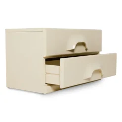 Commode 2 Tiroirs - 60 X 35 X 35,2 Cm - Creme