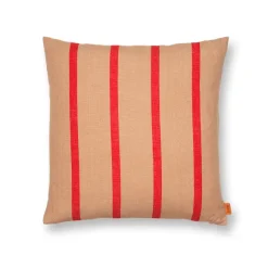 Coussin Grand - Camel/Rouge