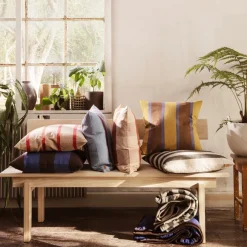 Coussin Grand - Camel/Rouge