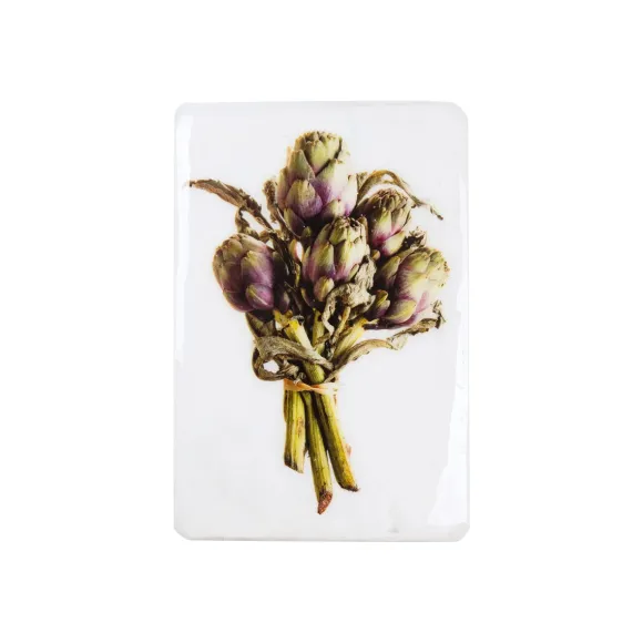 Décoration Murale Bouquet D'Artichauts - 20 X 29 Cm - Violettes