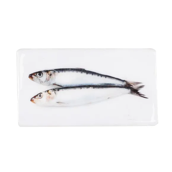 Décoration Murale Deux Sardines - 35 Cm X 20 Cm