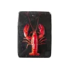 Décoration Murale Homard Rouge / Fond Noir - 20 X 29 Cm