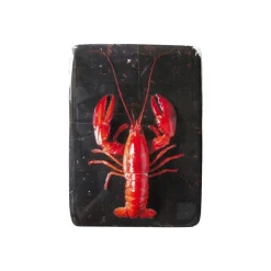 Décoration Murale Homard Rouge / Fond Noir - 20 X 29 Cm