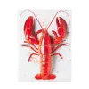 Décoration Murale Homard Rouge / Fond Blanc - 29 X 40 Cm