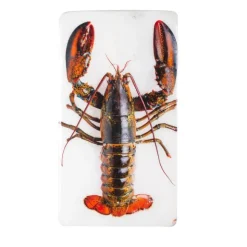Décoration Murale Homard Sur Glace Sur Fond Blanc - 20 X 35 Cm