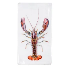 Décoration Murale Homard Sur Fond Blanc - 20 X 35 Cm