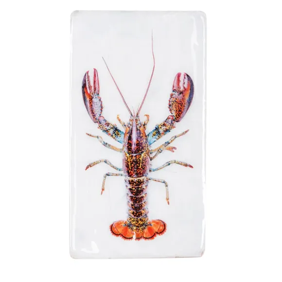 Décoration Murale Homard Sur Fond Blanc - 20 X 35 Cm
