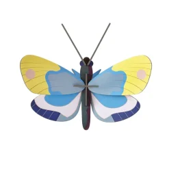 Décoration Murale Papillon Monarque Jaune En Carton Recycle