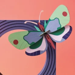 Décoration Murale Papillon Foret Menthe En Carton Recycle