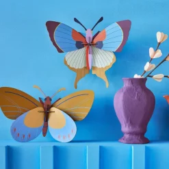 Décoration Murale Papillon Frange - Prune