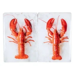 Décoration Murale Twin Homard Rouge #1 Sur Fond Blanc - 20 Cm X 29 Cm