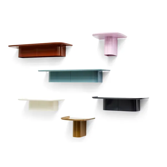 Etagere Murale Korpus - L 90 X P 25 X H 14 Cm - Rouge Brique