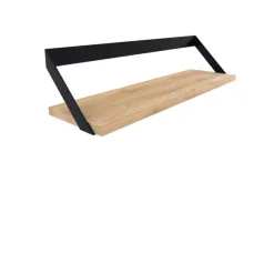 Etagere Ribbon En Chene Et Metal Noir - L 70 Cm