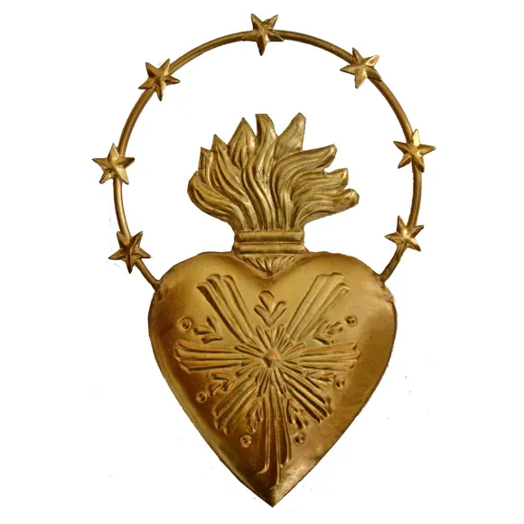 Exvoto Coeur Aureole Or