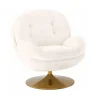 Fauteuil Memento En Velours - 81 X 86 X 83 Cm - Blanc