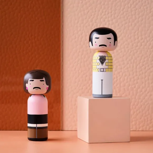 Figurine En Bois - Kokeshi Sketch.Inc - Freddie - 14.5 Cm