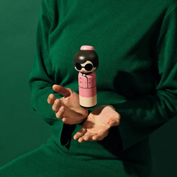 Figurine En Bois Kokeshi Sketch.Inc Jackie - 16.5 Cm