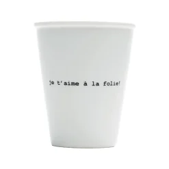Gobelet "Je T'Aime A La Folie" En Porcelaine