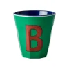 Gobelet Lettre B En Melamine - Vert Foret