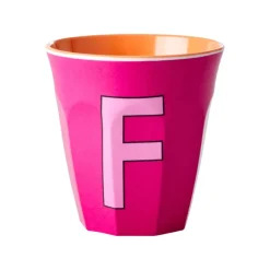 Gobelet Lettre F En Melamine - Fuschia