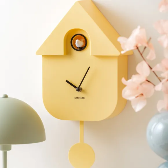 Horloge Modern Cuckoo - Jaune