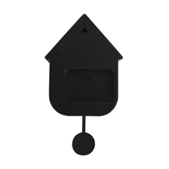 Horloge Modern Cuckoo En Metal L 21.5 X H 41 Cm - Noir