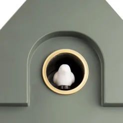 Horloge Modern Cuckoo En Metal L 21.5 X H 41 Cm - Vert Kaki