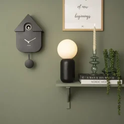 Horloge Modern Cuckoo En Metal L 21.5 X H 41 Cm - Noir