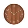 Horloge Murale Pure En Bois De Tilleul - O 40 Cm - Dark