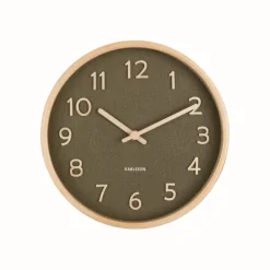 Horloge Murale Pure Wood Grain S - Vert