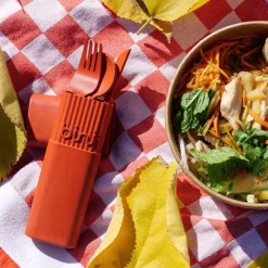 Kit De Couverts Reutilisables Et Nomades En Matiere Biosourcee