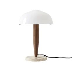 Lampe A Poser Herman Shy3 - Noyer & Marbre Creme