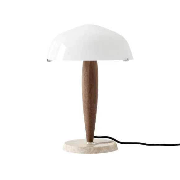 Lampe A Poser Herman Shy3 - Noyer & Marbre Creme