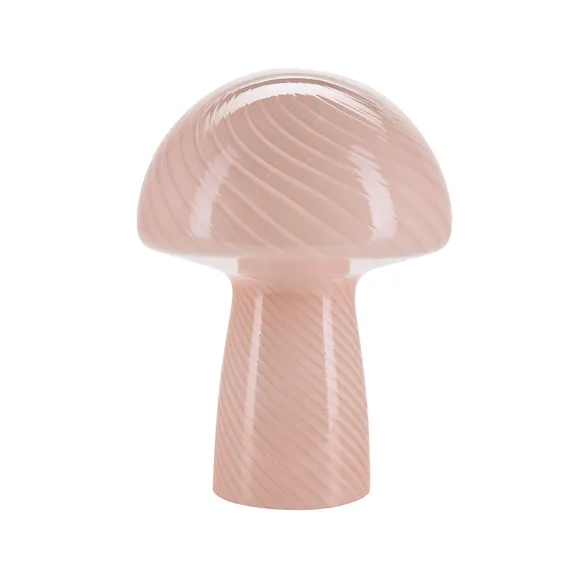 Lampe Champignon H 32 Cm - Rose