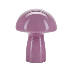Lampe Champignon H 23 Cm - Rose Fonce