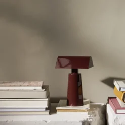 Lampe De Table Caret Mf1 H 22Cm - Bordeaux Fonce