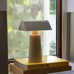 Lampe De Table Caret Mf1 H 22Cm - Gris Soie