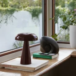 Lampe De Table Como Sc53 Sans Fil - Rouge Marron