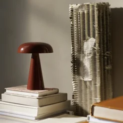 Lampe De Table Como Sc53 Sans Fil - Rouge Marron
