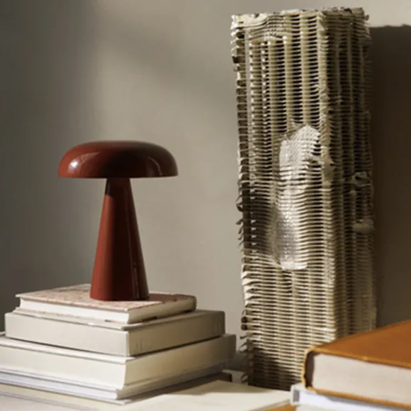 Lampe De Table Como Sc53 Sans Fil - Rouge Marron