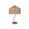 Lampe De Table Kaa A Franges Dorees - Brun