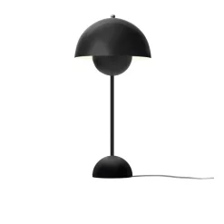 Lampe Flowerpot Noir Mat Vp3 By Verner Panton