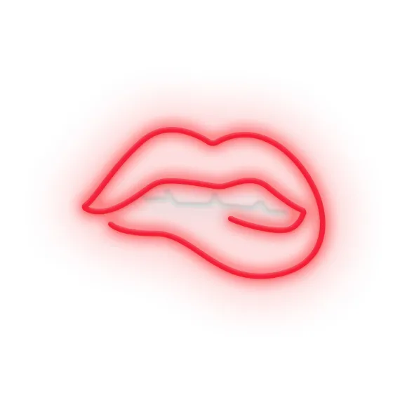 Lampe Murale Neon Led Bitting Lips - Rouge